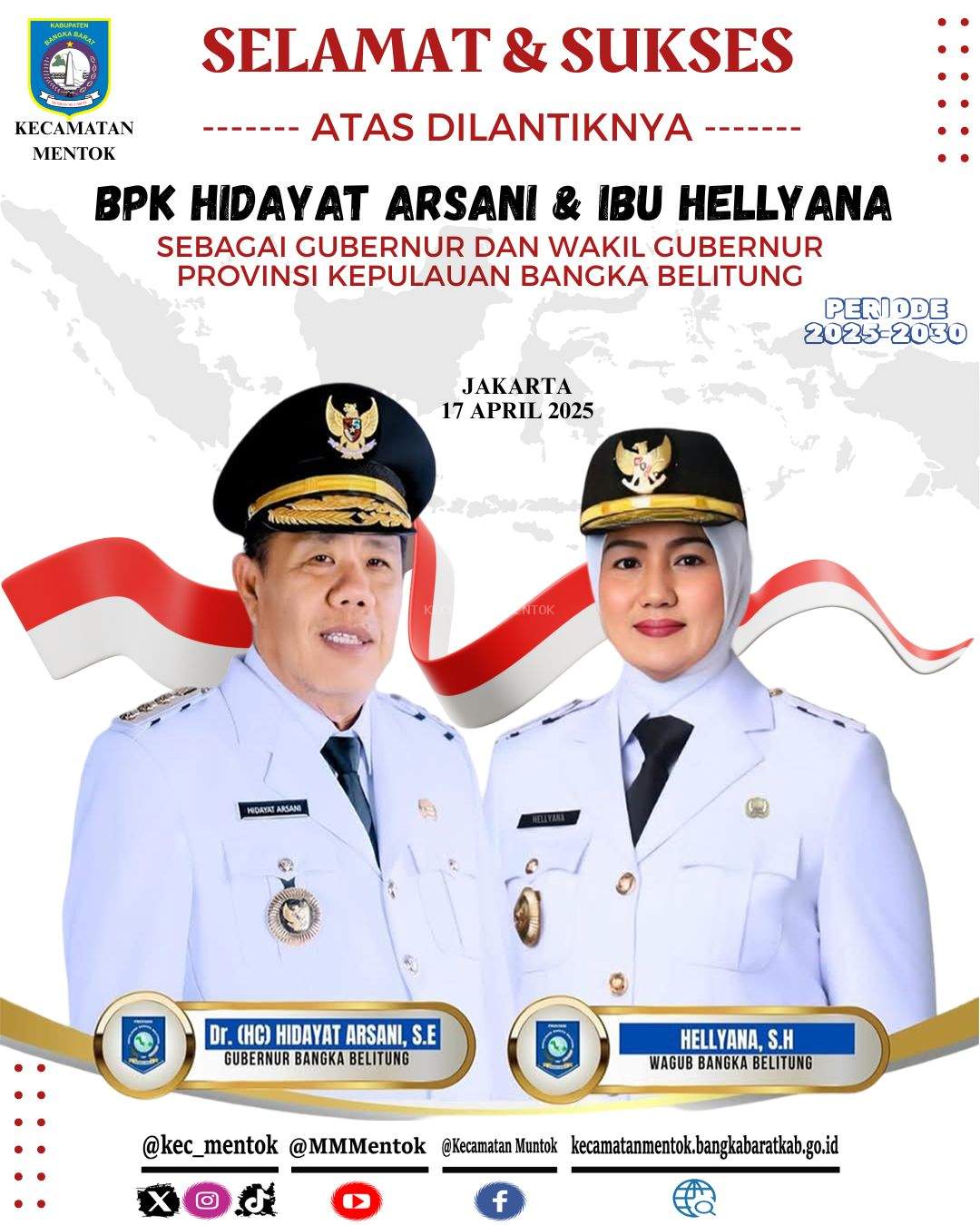 (17 April 2025) Pelantikan Gubernur dan Wakil Gubernur Kepulauan Bangka Belitung 